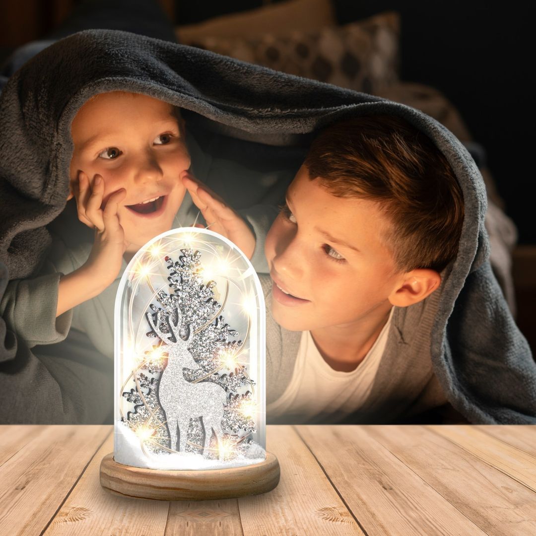 Набор для творчества Новогодний ночник с серебряным оленем