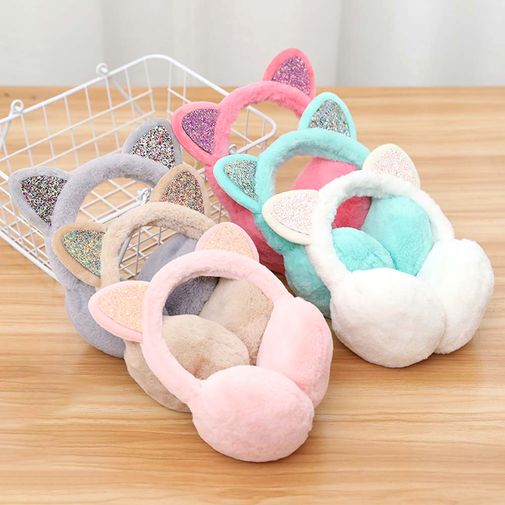 Меховые наушники Кошачьи ушки Меховые наушники Кошачьи ушки