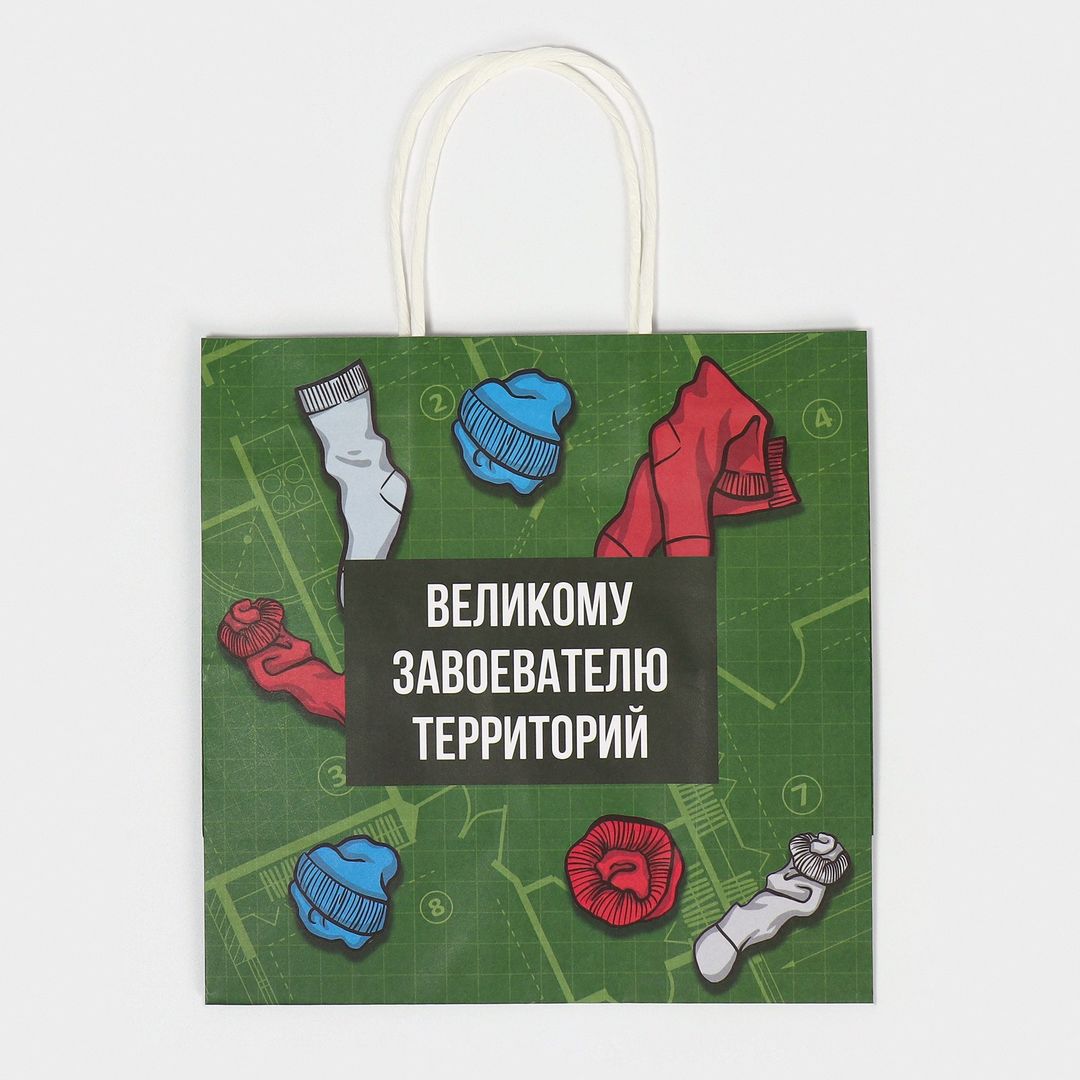 Подарочный пакет Завоеватель (22 х 22 х 11 см)