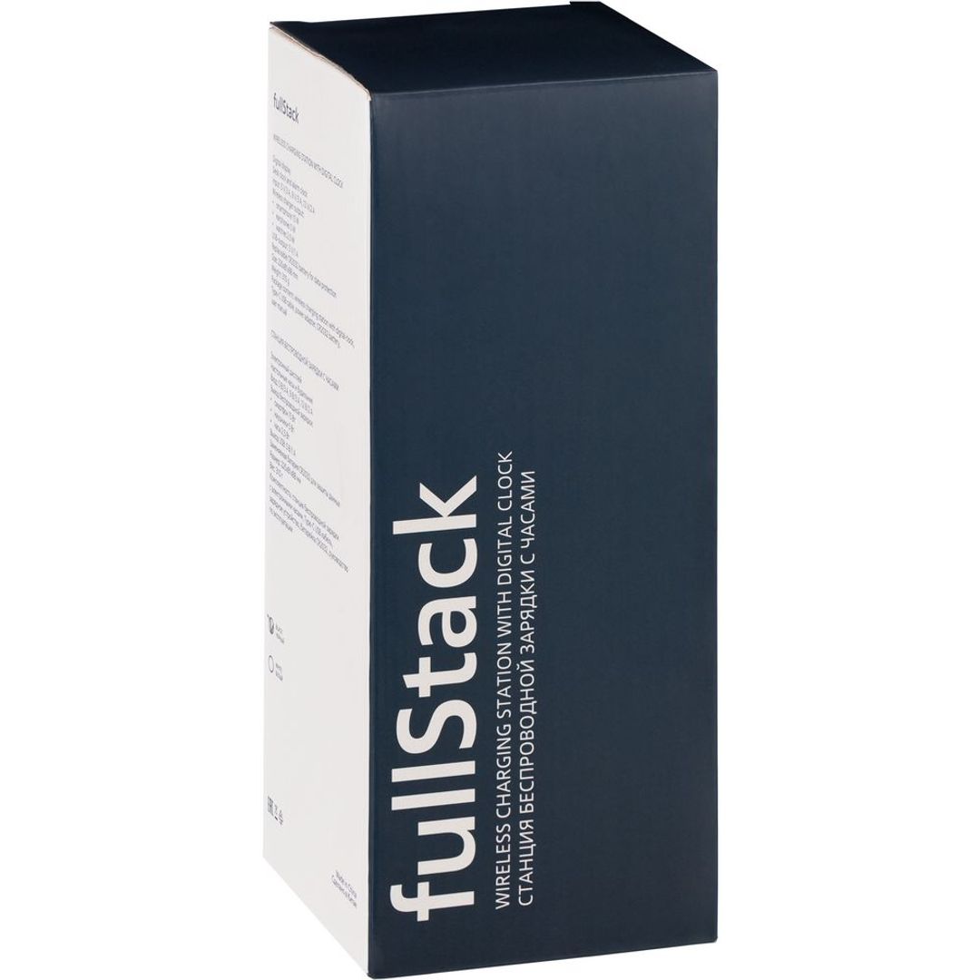 Станция беспроводной зарядки с часами fullStack (Черная) Станция беспроводной зарядки с часами fullStack (Черная)