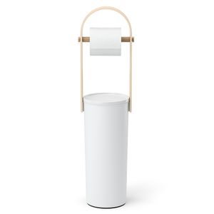 Держатель-органайзер для туалетной бумаги Bellwood (белый/натуральное дерево) Держатель-органайзер для туалетной бумаги Bellwood (белый/натуральное дерево)