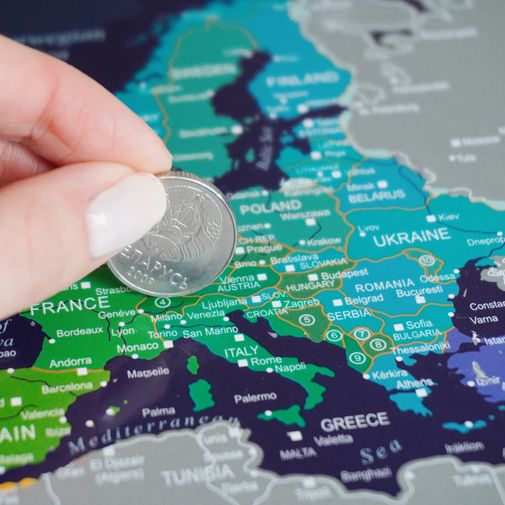 Скретч-карта мира Afi Design Blue (84х60 см, на английском) Скретч-карта мира Afi Design Blue (84х60 см, на английском)