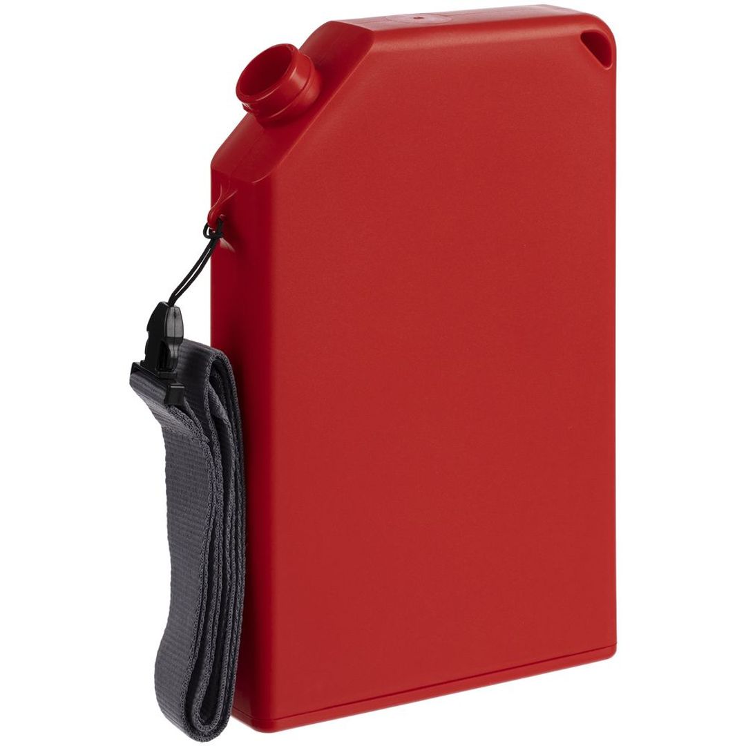 Плоская бутылка для воды Flacon (красный)