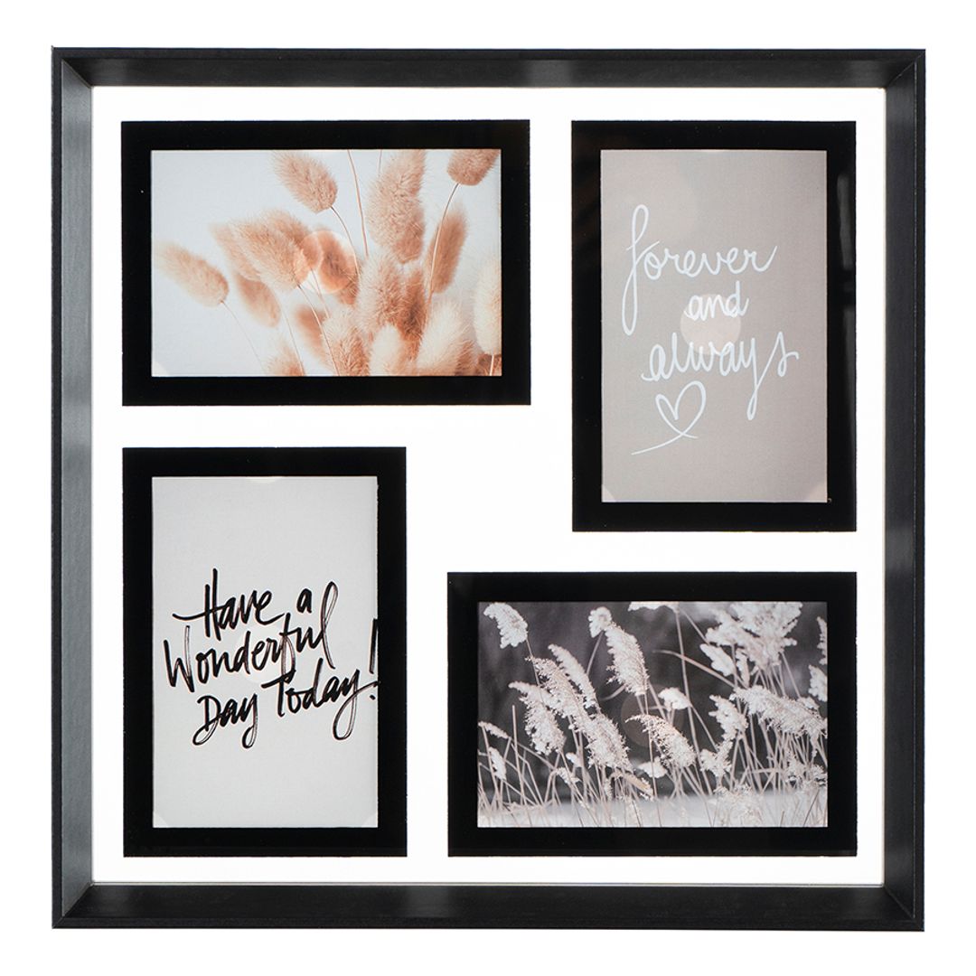 Рамка для фотографий Pleasant Moments (34.5х34.5 см, белый с черным) Рамка для фотографий Pleasant Moments (34.5х34.5 см, белый с черным)