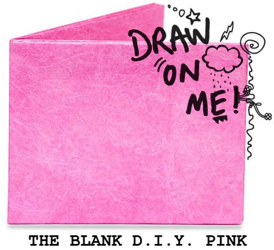 Бумажный Бумажник Mighty Wallet The Blank D.I.Y. Pink