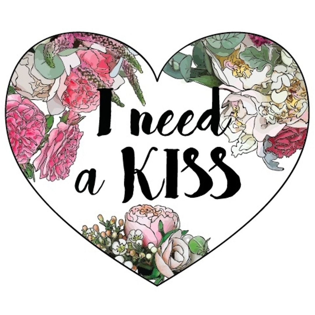 Открытка Сердечко I need a kiss Открытка Сердечко I need a kiss