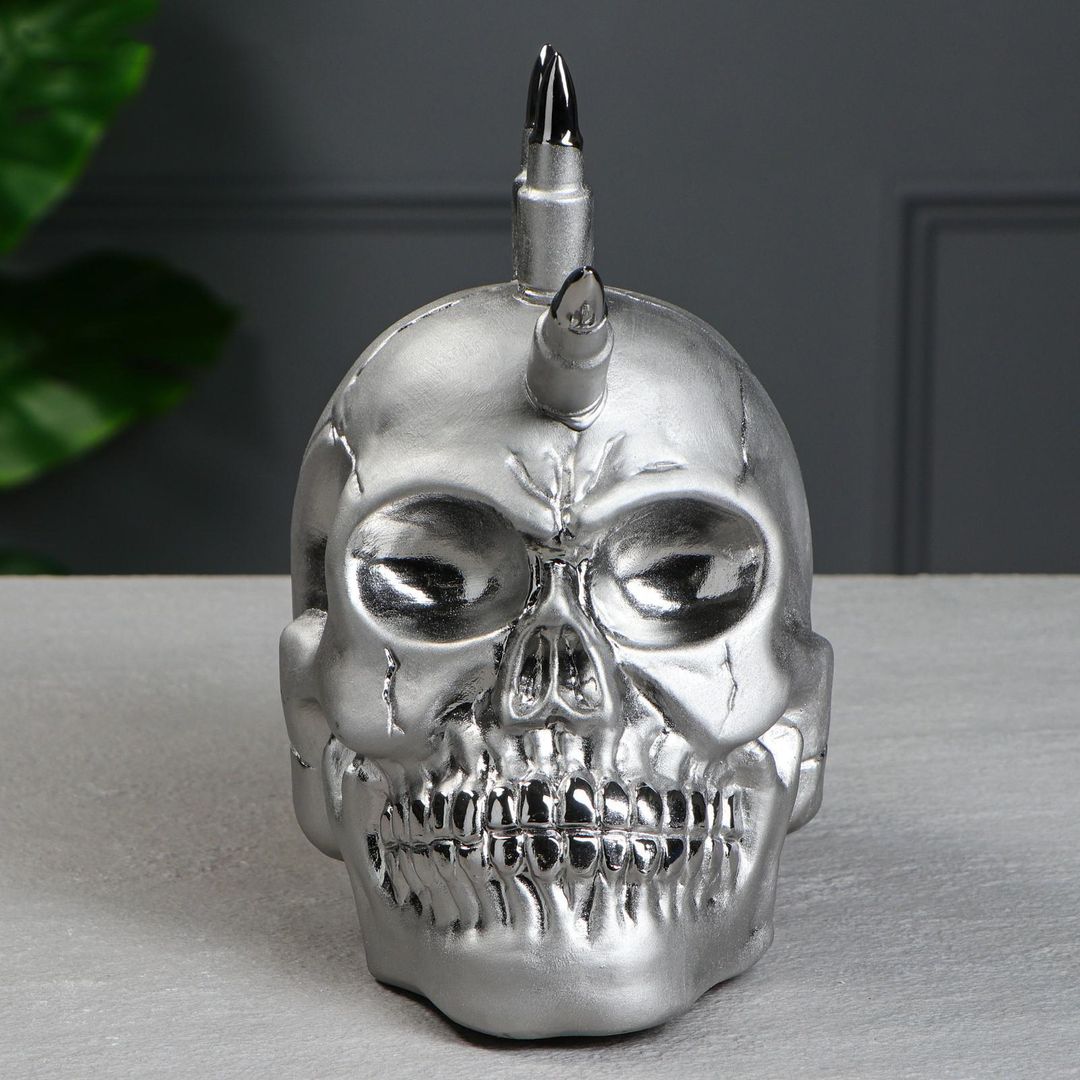 Копилка Череп с ирокезом Копилка Череп с ирокезом