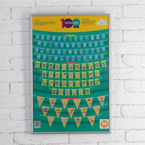 Мотивационный скретч-постер 100 больших дел Мотивационный скретч-постер 100 больших дел