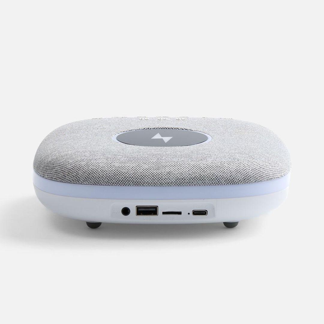 Bluetooth-колонка с беспроводной зарядкой и подсветкой Terrafonic (серый)