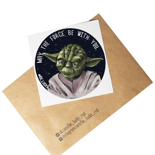 Стикер Star Wars Йода Стикер Star Wars Йода