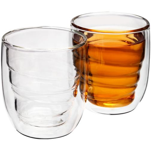 Стакан с двойным дном Elements Wood (2 шт)