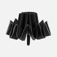 Зонт обратного сложения с ручкой-карабином Foldberry (черный)