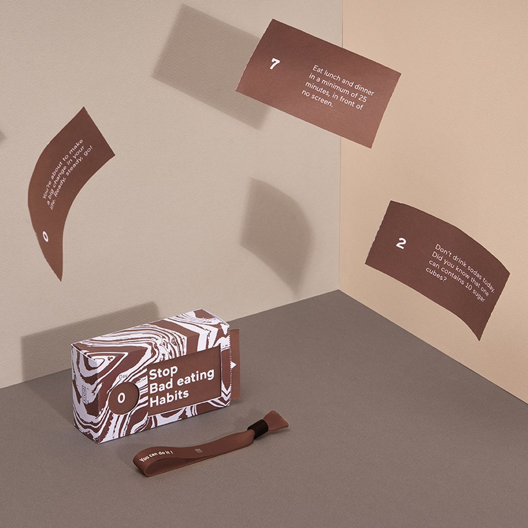 Набор бумажных мотиваторов 21 день, чтобы перестать есть вредную пищу
