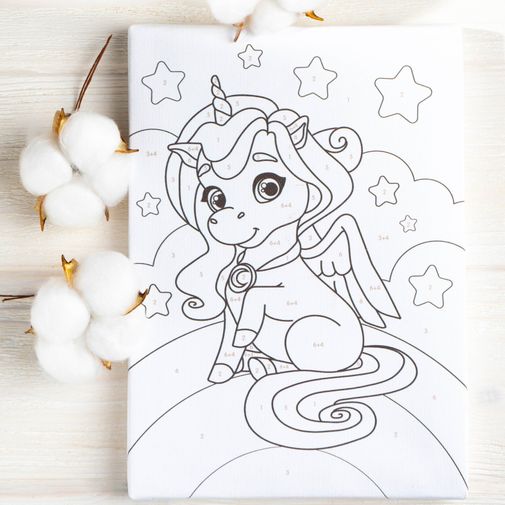 Набор для рисования по номерам Единорог на радуге Набор для рисования по номерам Единорог на радуге