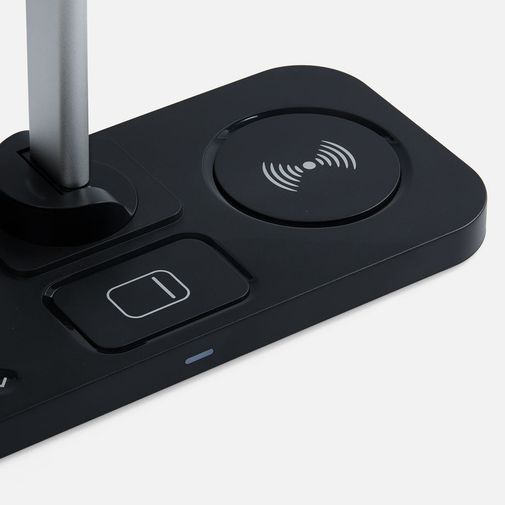 Настольная лампа с беспроводной зарядкой Power Light (черный) Настольная лампа с беспроводной зарядкой Power Light (черный)