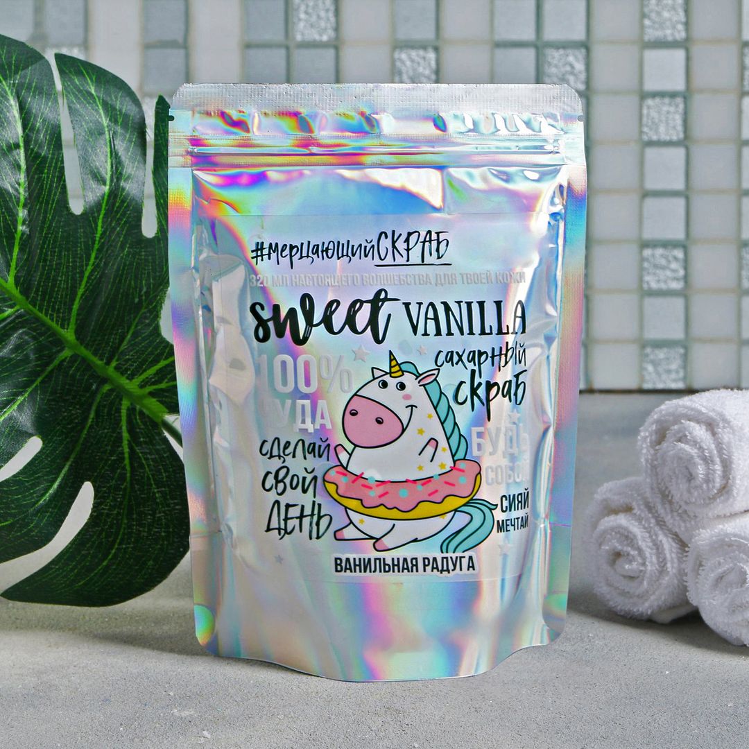 Сахарный скраб с блестками Sweet Vanilla