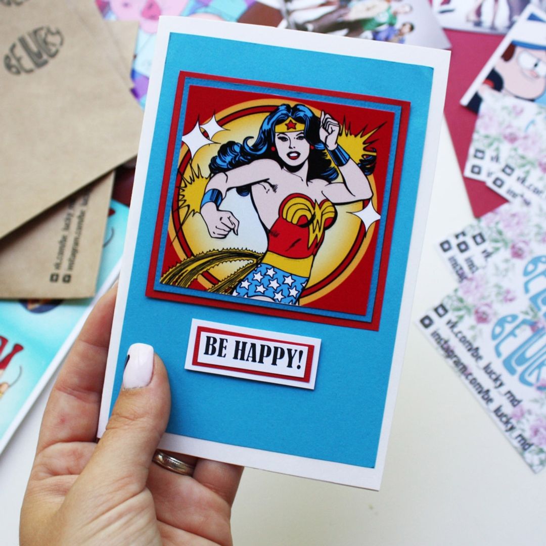 Открытка Wonder Woman (Вариант 1) Небольшой формат Открытка Wonder Woman (Вариант 1) Небольшой формат