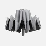 Зонт обратного сложения с ручкой-карабином Foldberry (серый)