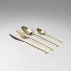 Набор столовых приборов Pure, золотистые матовые, 24 пред. Набор столовых приборов Pure, золотистые матовые, 24 пред.