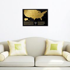 Скретч-карта США Travel Map USA Black