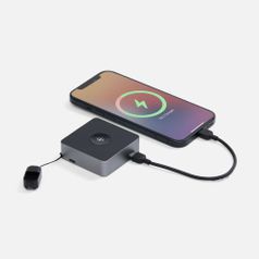 Внешний аккумулятор с беспроводной зарядкой Aura Power 5000 мАч (серый)