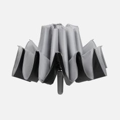 Зонт обратного сложения с ручкой-карабином Foldberry (серый) Зонт обратного сложения с ручкой-карабином Foldberry (серый)