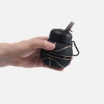 Складная бутылка для воды Basketball Flex (черный)