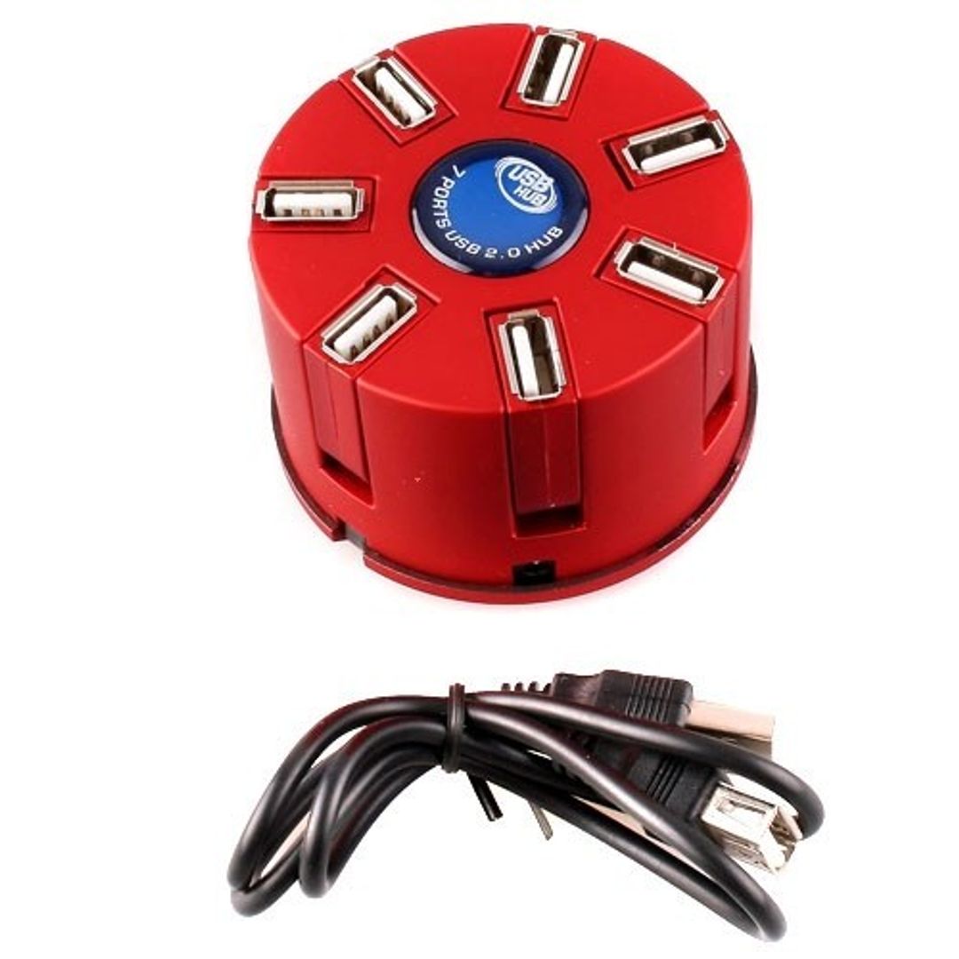 Круглый USB Хаб 7 портов черный Круглый USB Хаб 7 портов черный