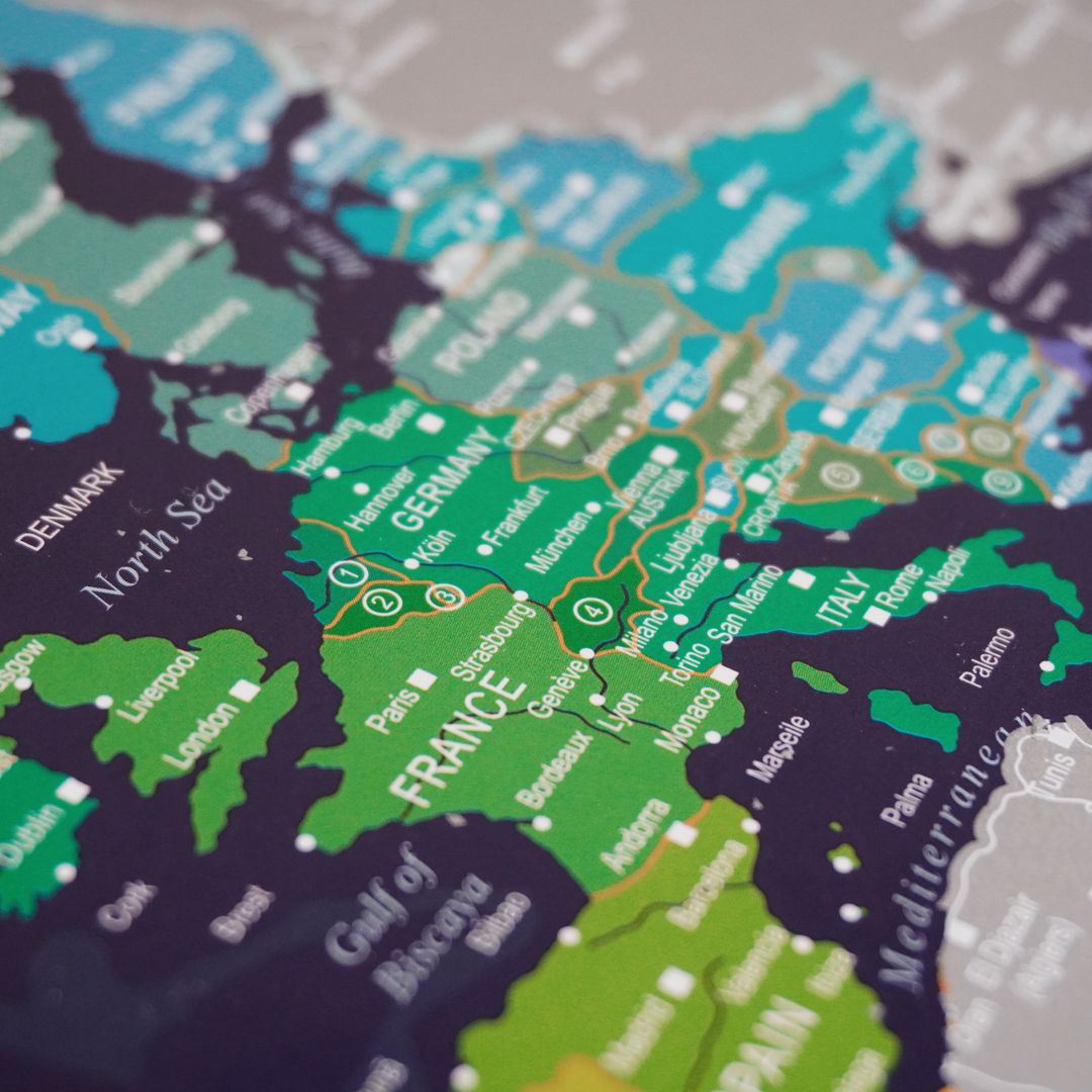 Скретч-карта мира Afi Design Blue (84х60 см, на английском) Скретч-карта мира Afi Design Blue (84х60 см, на английском)