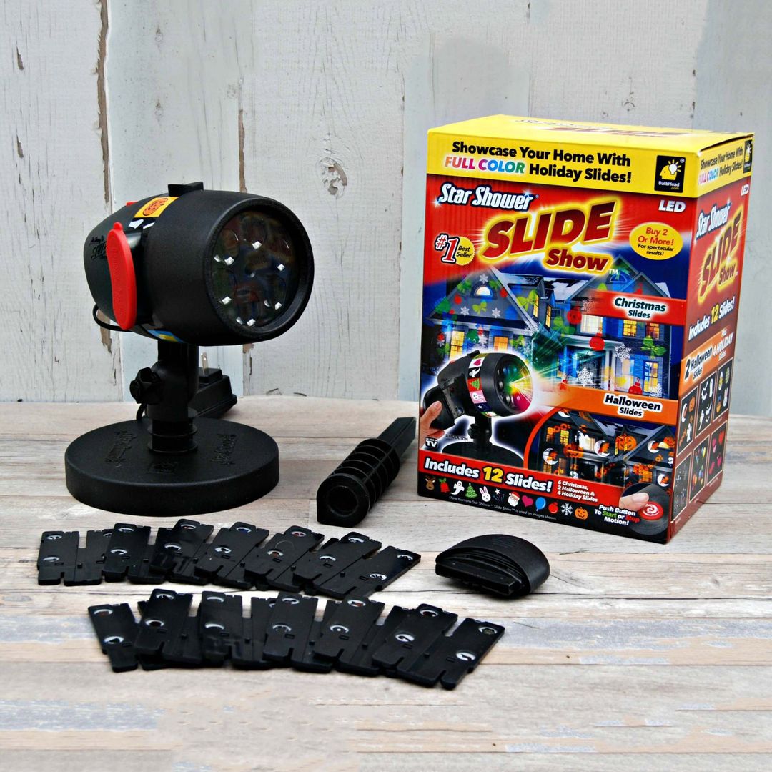 Светодиодный Лазерный Проектор для подсветки дома Slide Show (12 слайдов)