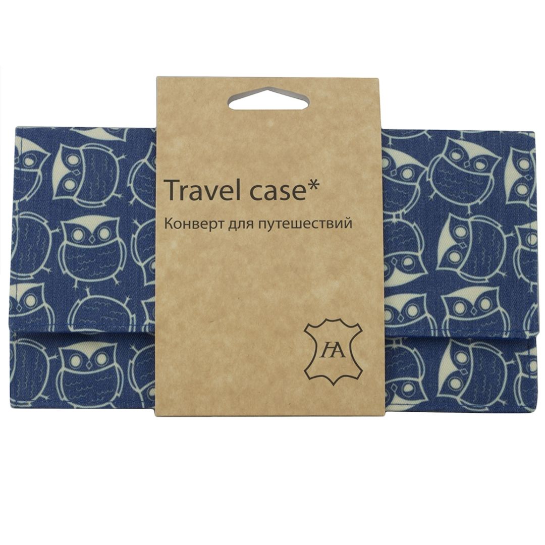 Конверт для путешествий Denim Owls Упаковка Конверт для путешествий Denim Owls Упаковка