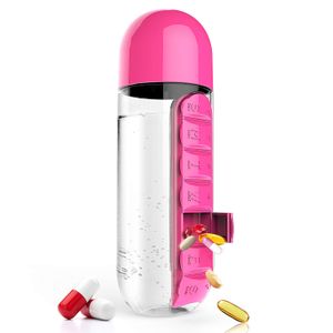 Бутылка с таблетницей Pill&Vitamin Organizer (Розовый) Бутылка с таблетницей Pill&Vitamin Organizer (Розовый)