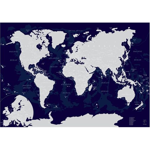 Скретч-карта мира Afi Design Blue (84х60 см, на английском) Скретч-карта мира Afi Design Blue (84х60 см, на английском)