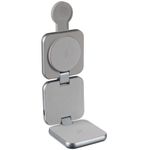 Складная станция беспроводной зарядки Terza (серебристый) Складная станция беспроводной зарядки Terza (серебристый)