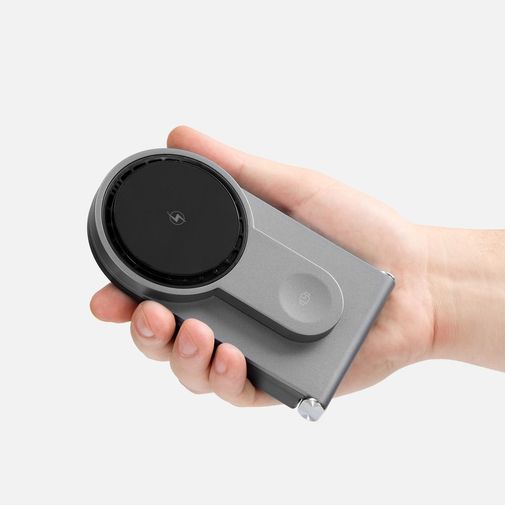 Складная станция беспроводной зарядки transForm (серый металлик)