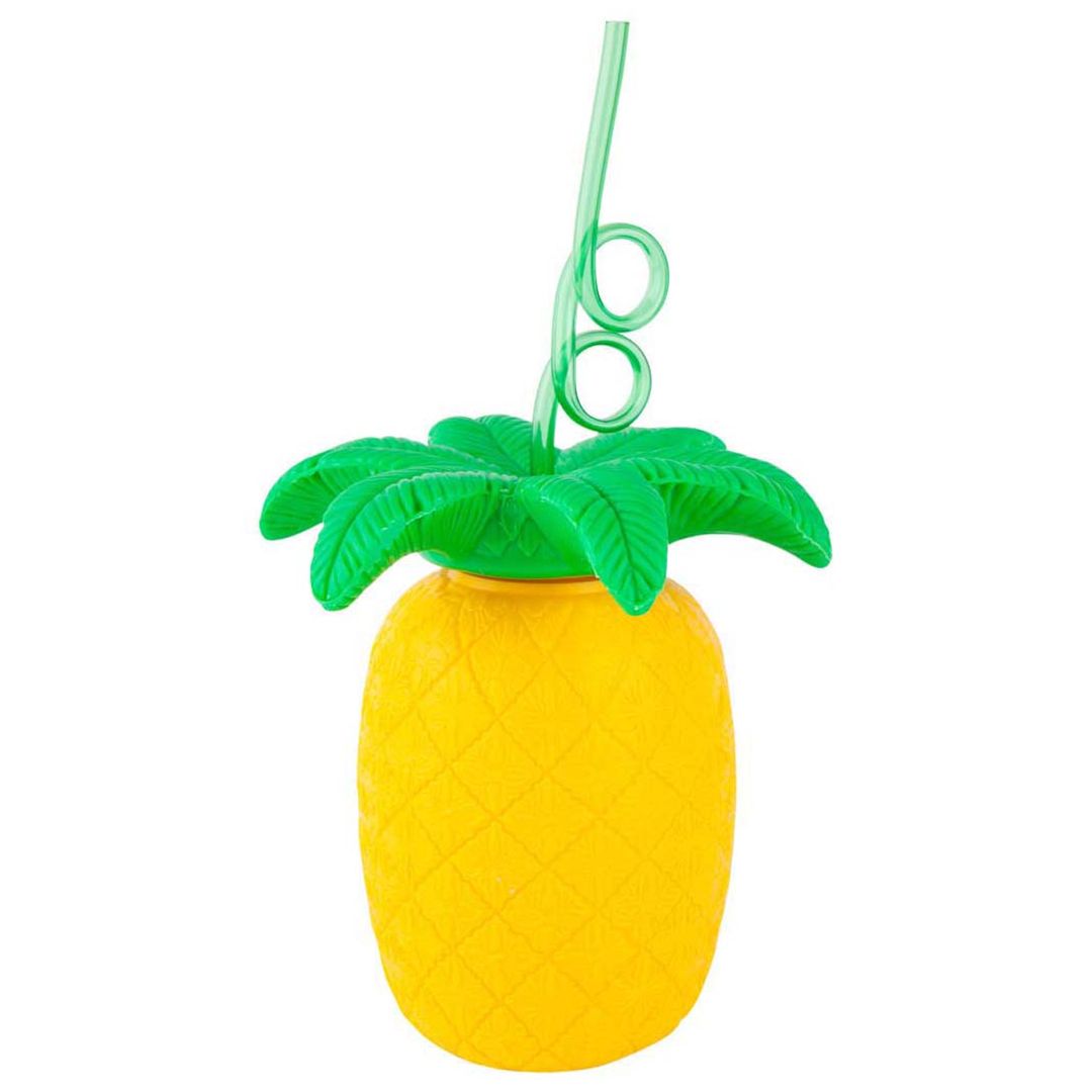 Стакан с крышкой и трубочкой Ананас Стакан с крышкой и трубочкой Ананас