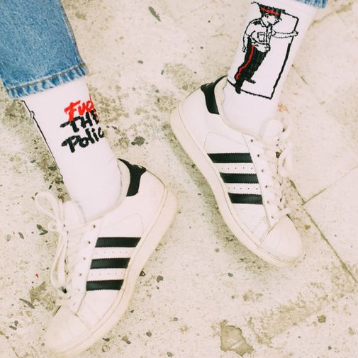 Носки спортивные F#!& The Police (20 см) Носки спортивные F#!& The Police (20 см)