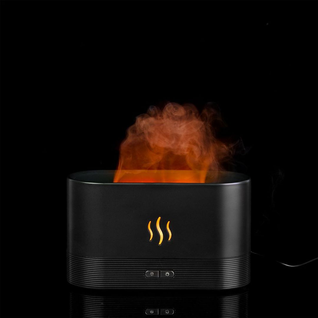 Увлажнитель-ароматизатор с имитацией пламени Fuego ver.2 (черный)
