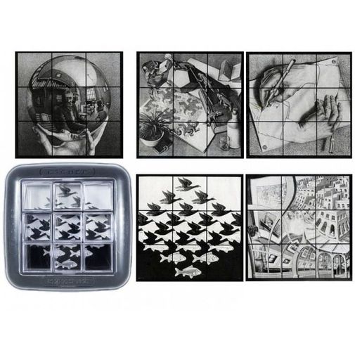Головоломка Зеркальный Эшер Mirrorkal Escher Репродукции картин на упаковке Головоломка Зеркальный Эшер Mirrorkal Escher Репродукции картин на упаковке