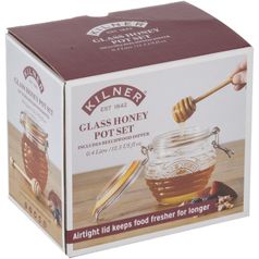 Банка для меда с ложкой Kilner Glass Honey Pot Set