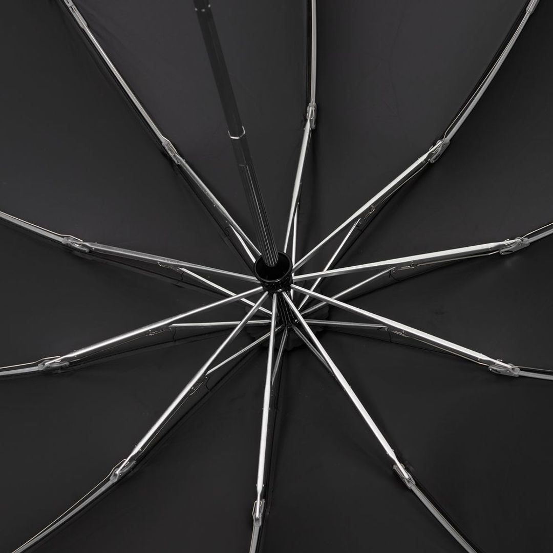 Зонт обратного сложения с ручкой-карабином Foldberry (серый)