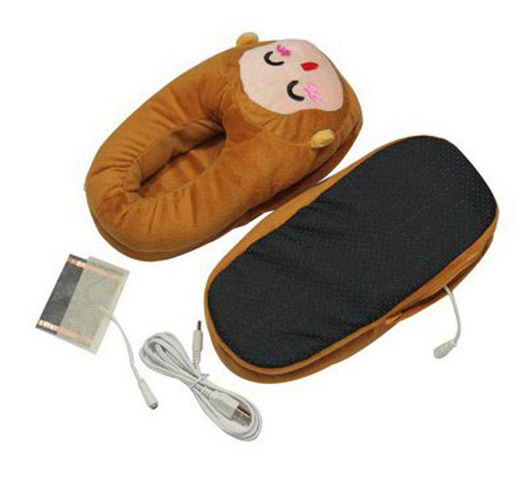 Тапочки с подогревом от USB Обезьянки