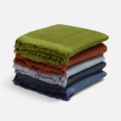 Плед вафельный Elenglect (зеленый)