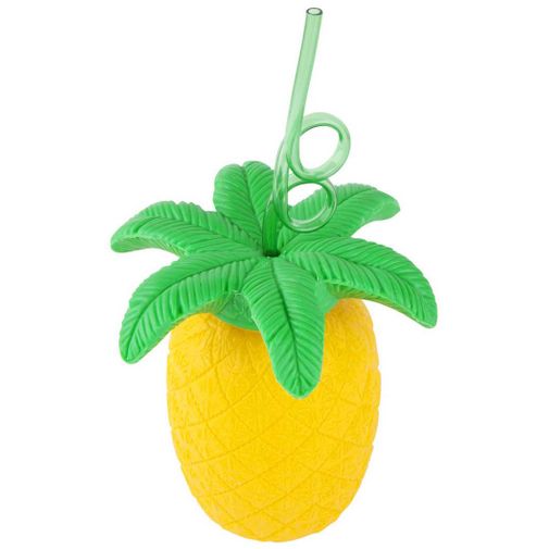 Стакан с крышкой и трубочкой Ананас Стакан с крышкой и трубочкой Ананас