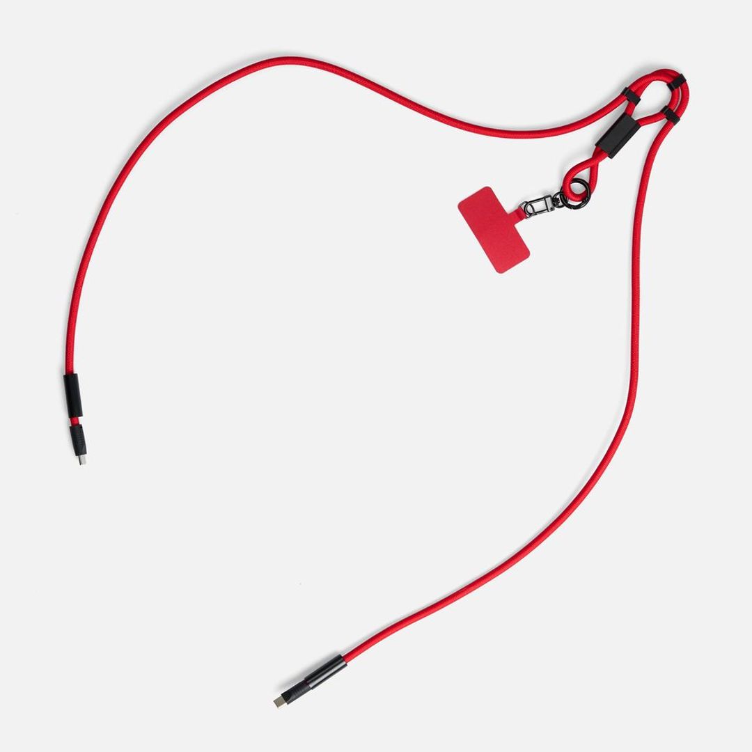 Кабель-ланьярд energyFlex Power Delivery 60 Вт (красный)