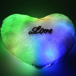 Светящаяся подушка Сердечко (Зеленая) С подсветкой