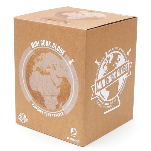 Пробковый мини-глобус Mini Cork Globe (белый)