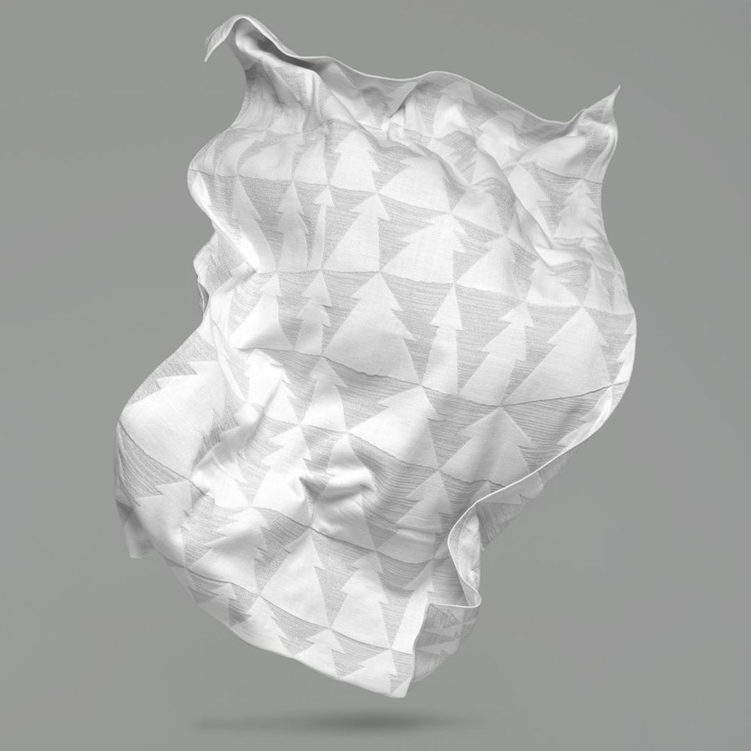 Плед Танцующий лес (Белый с серебром) Плед Танцующий лес (Белый с серебром)