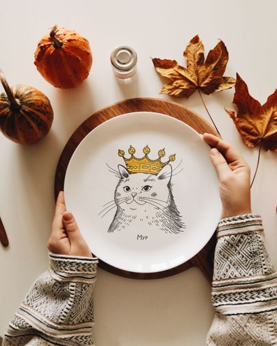Тарелка Кошка в короне Мур Тарелка Кошка в короне Мур