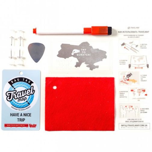 Скретч-карта мира Silver (на английском)